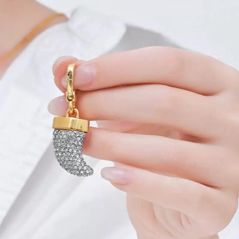 NWOT AUTHENTIC Juicy Couture Micro Pavé Horn Charm RARE - Picture 3 of 5